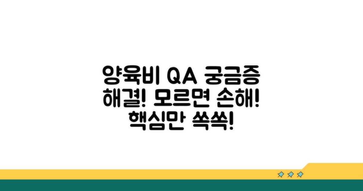 양육비 지급 관련 자주 묻는 질문