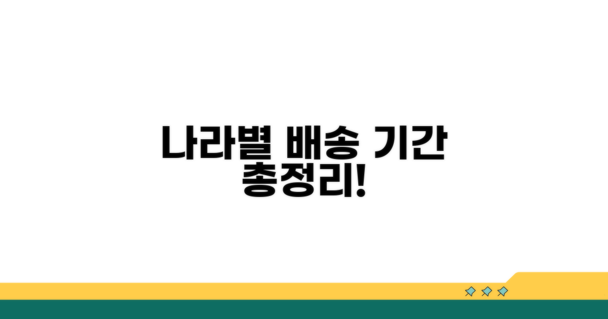 해외 국가별 예상 배송 기간