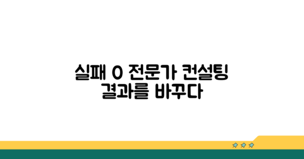 전문가 컨설팅, 실패 줄이는 방법