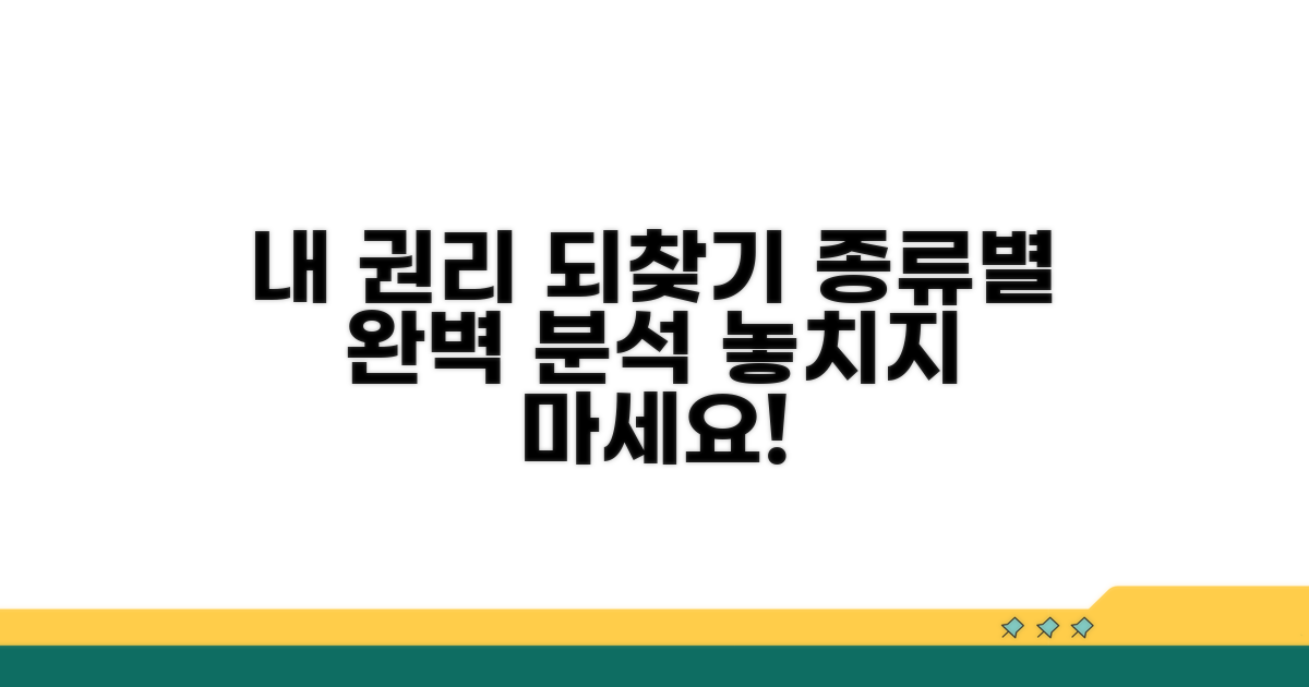내 권리 되찾는 법, 종류별로 파헤치기