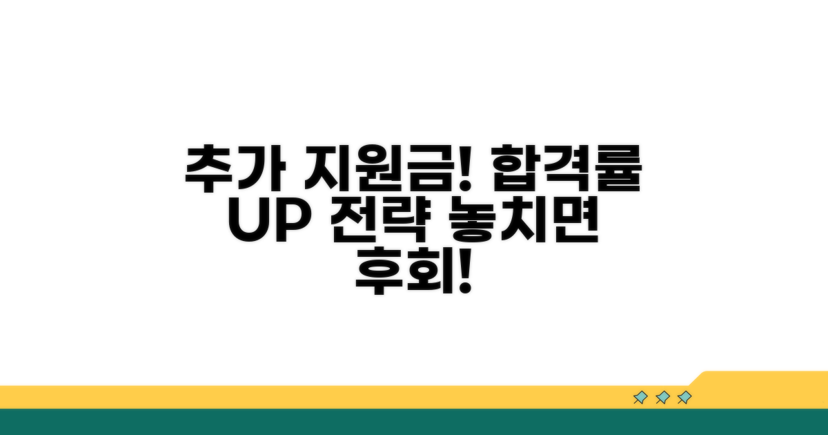 합격률 높이는 추가 지원금 전략