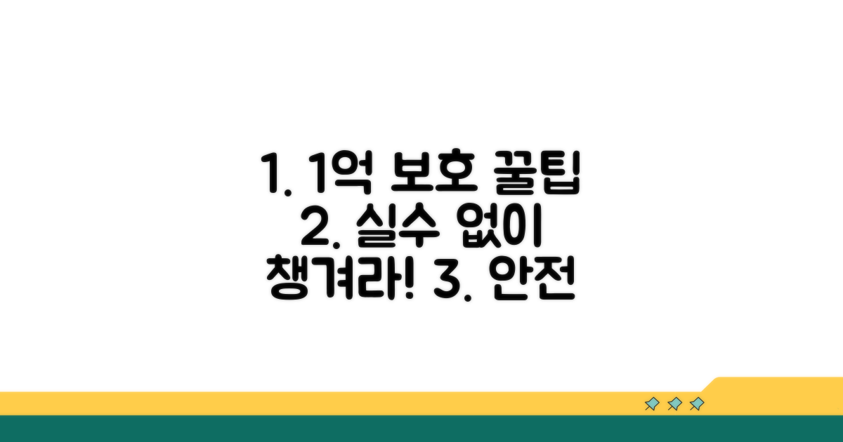 1억 예금 보호, 실수 없이 챙기는 법