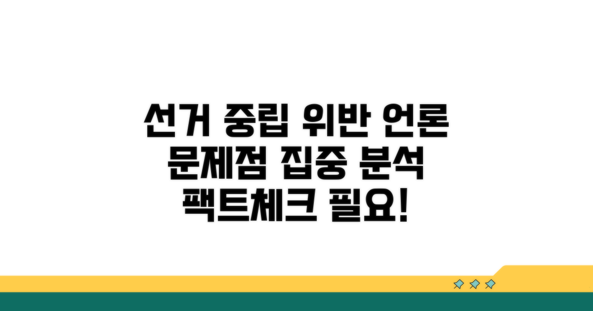 선거 중립 위반 언론, 문제점 분석