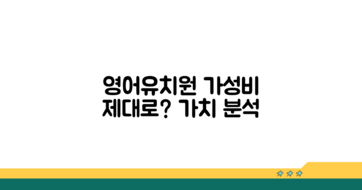 영어유치원 비용, 투자가치 분석