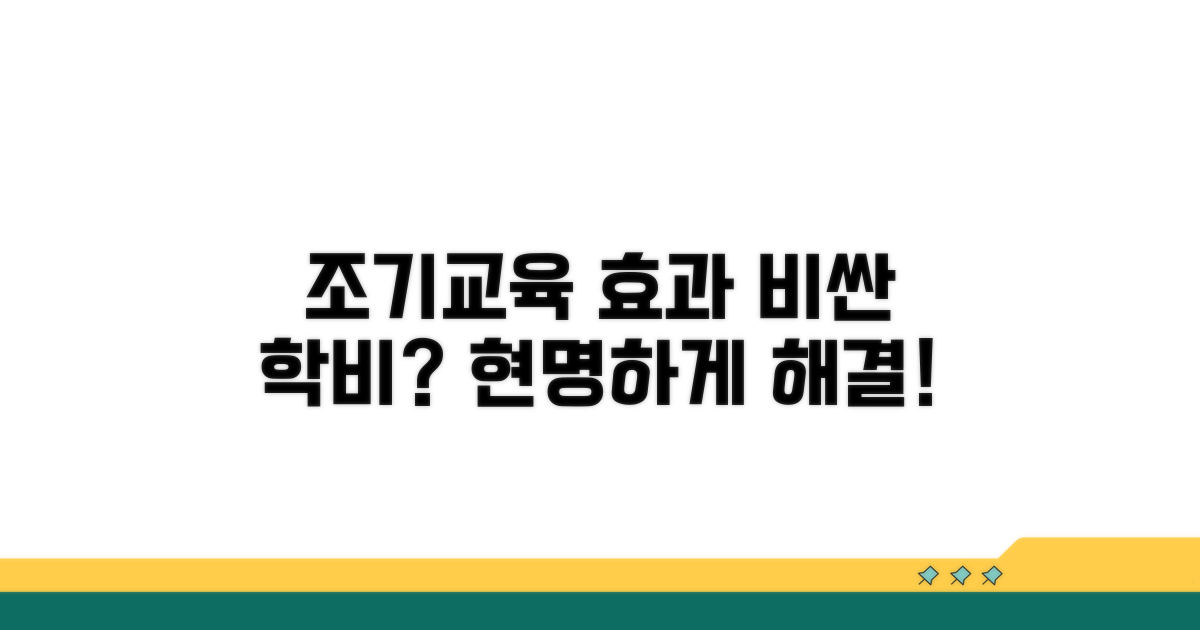조기교육 효과, 학비 고민 해결