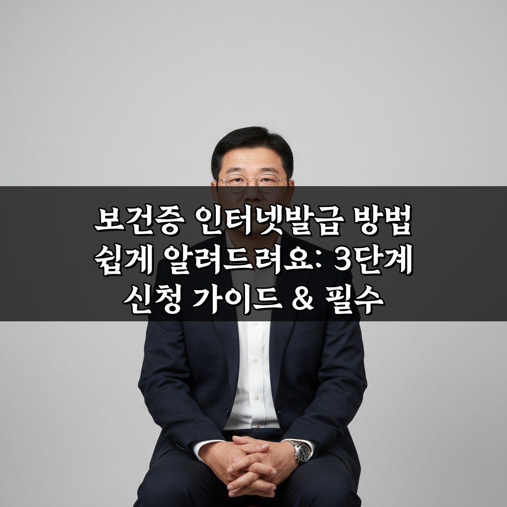 보건증 인터넷발급 방법 쉽게 알려드려요: 3단계 신청 가이드 & 필수 준비물