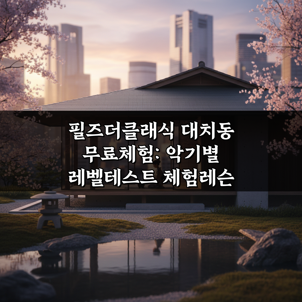 필즈더클래식 대치동 무료체험: 악기별 레벨테스트 체험레슨 신청방법 A to Z
