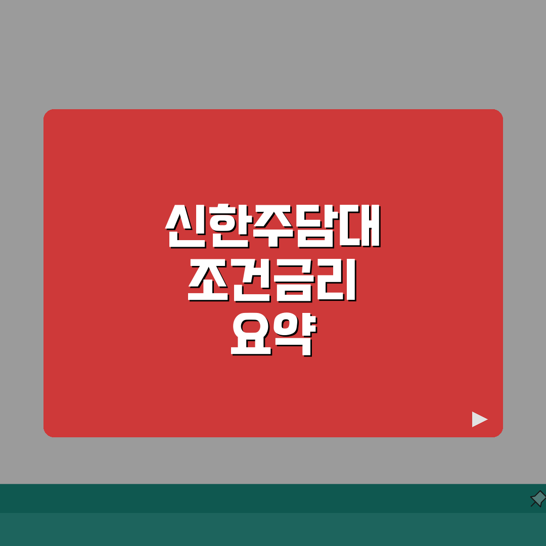 신한은행 주택담보대출 조건 | 금리 상품 총정리: 7가지 핵심 분석