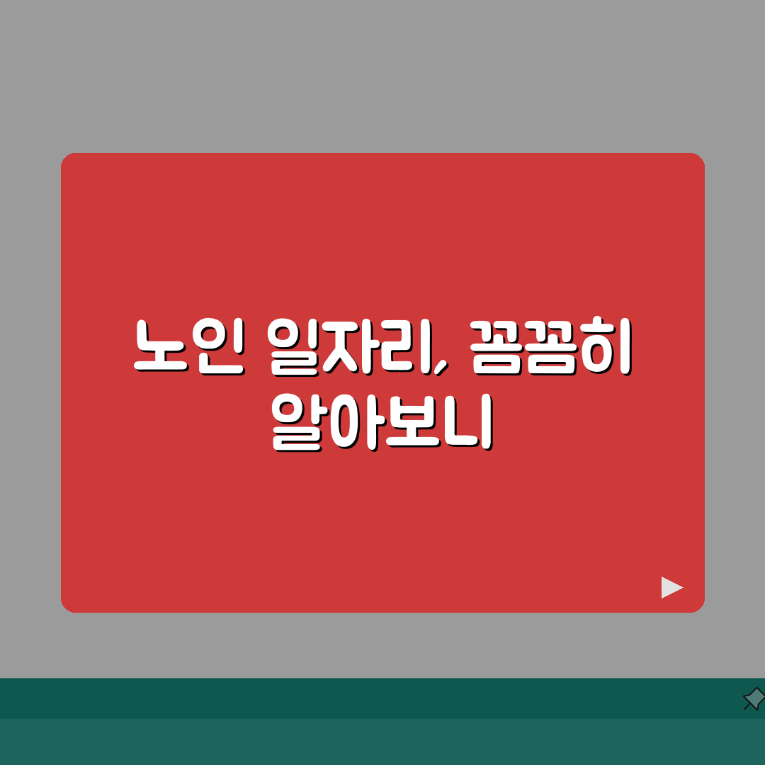 노인 일자리 정보 | 시니어 일자리 신청 방법 및 자격 | 급여 안내 체험기, 직접 해보니
