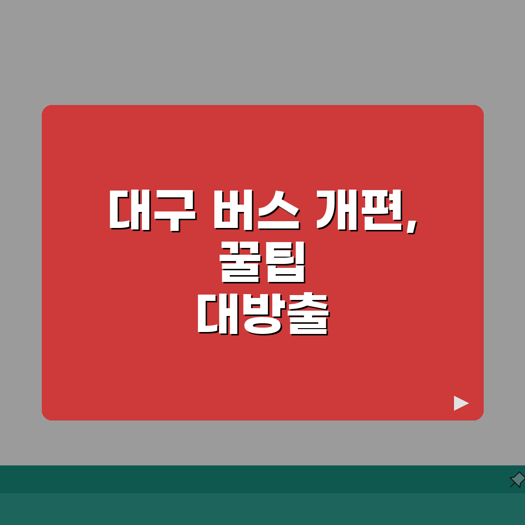 대구 버스노선 개편 정보 | 최근 변경된 노선과 신설 정보 리얼리뷰, 직접 타봤어요